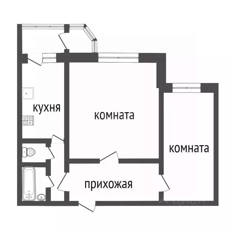 2-к кв. Тульская область, Тула Арсенальная ул., 18 (68.0 м) - Фото 1