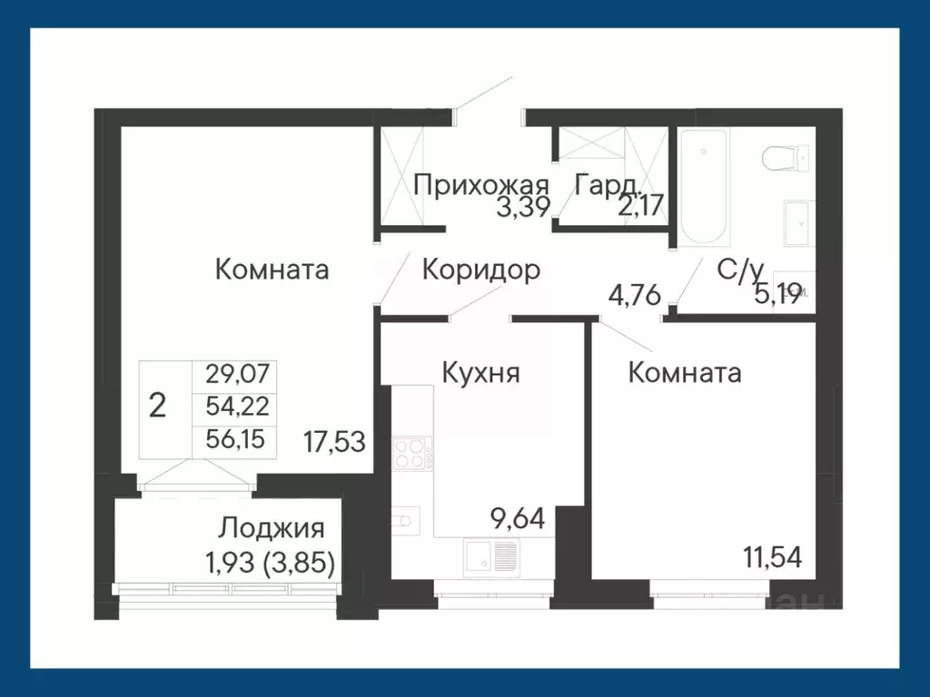 2-к кв. Ростовская область, Ростов-на-Дону Ривьера жилой квартал,  ... - Фото 0
