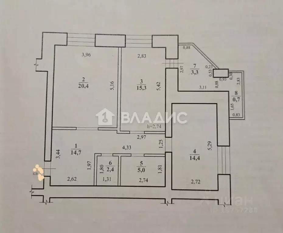 2-к кв. Забайкальский край, Чита Смоленская ул., 91 (76.2 м) - Фото 1