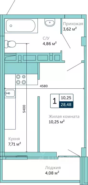 1-к кв. Ростовская область, Батайск ул. Бекентьева, 10 (28.48 м) - Фото 0