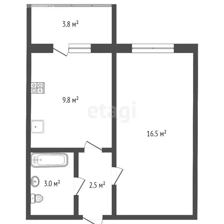 1-комнатная квартира: Оренбург, Северный проезд, 24/1 (36.6 м) - Фото 1