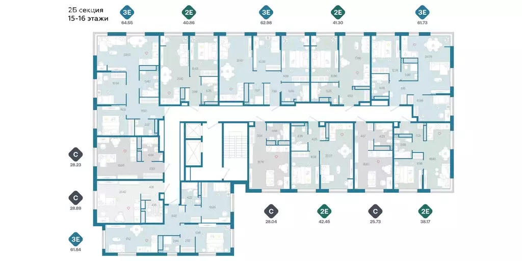 3-комнатная квартира: Тюмень, жилой комплекс Сибирский (62.98 м) - Фото 2