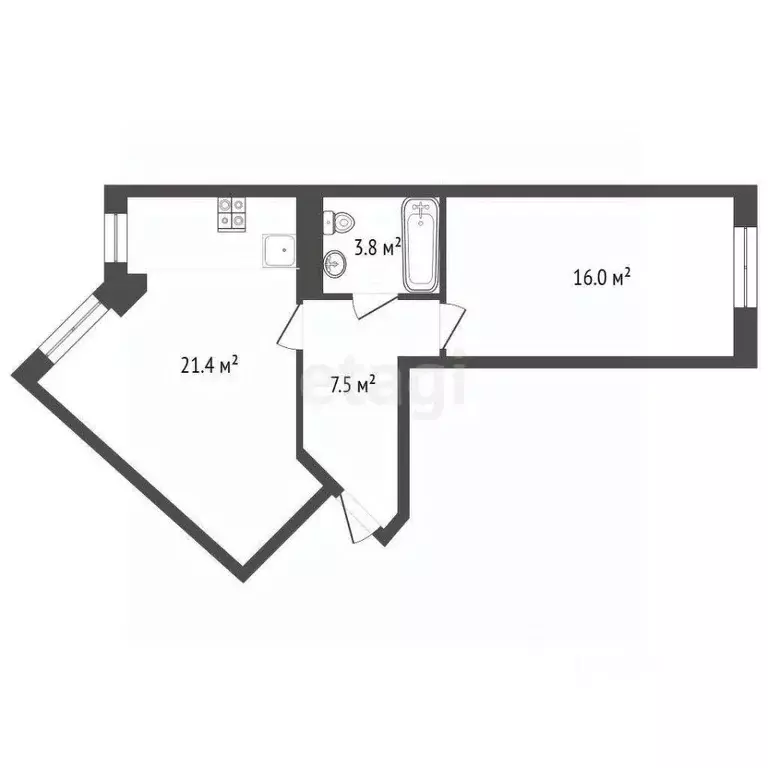 1-к кв. Московская область, Одинцовский городской округ, д. Митькино ... - Фото 2