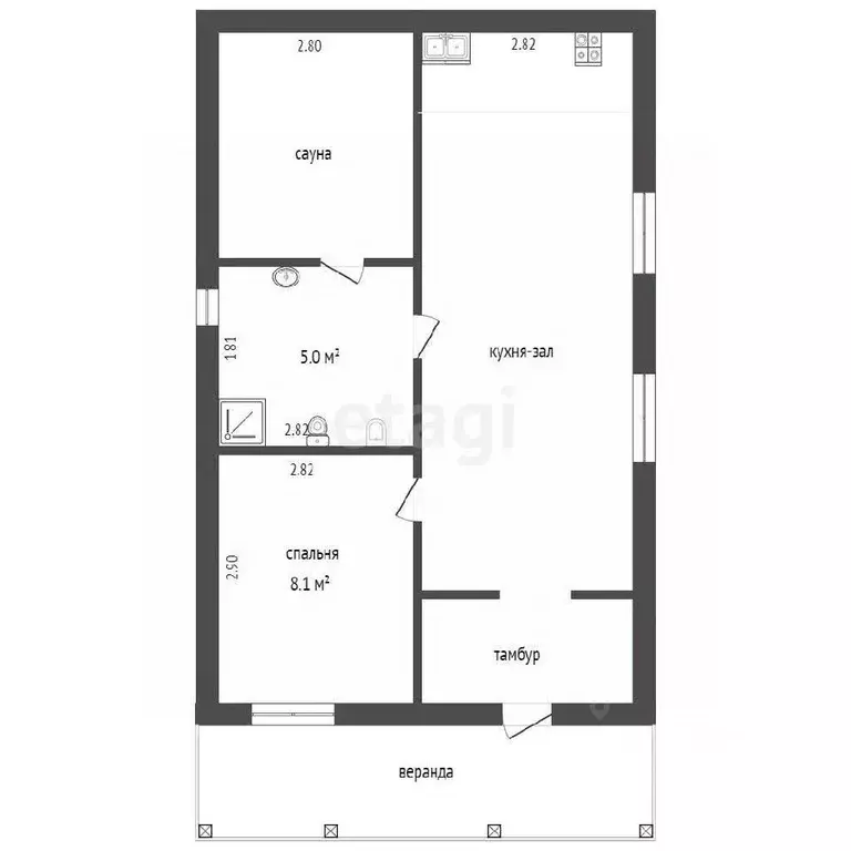 Дом в Московская область, Истра городской округ, д. Дьяково 68 (50 м) - Фото 1