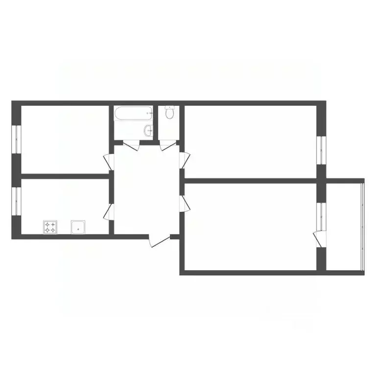 3-к кв. Тюменская область, Тюмень Институтская ул., 6 (57.6 м) - Фото 2