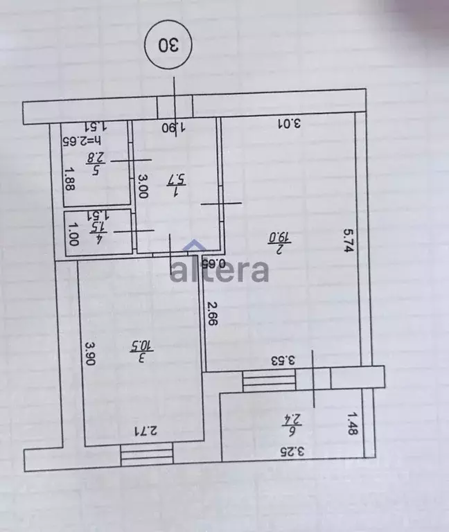 1-к кв. Татарстан, Камское Устье пгт ул. Комарова, 9 (39.5 м) - Фото 2