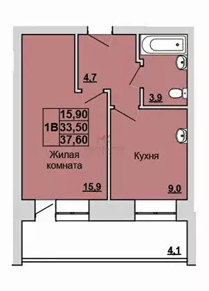 1-комнатная квартира: Абакан, улица Кирова, 185к3 (37.6 м) - Фото 2