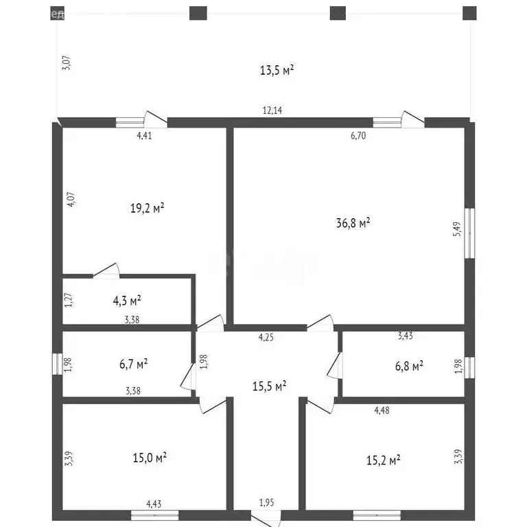 Дом в деревня Новоподклетное, улица Генерала Кривошеина (120 м) - Фото 1