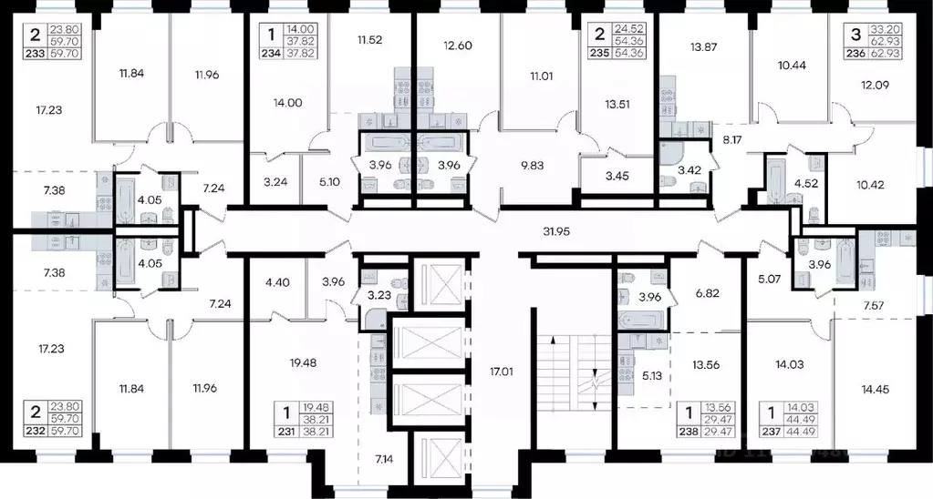 1-к кв. Приморский край, Владивосток ул. Тухачевского, 80 (44.49 м) - Фото 2