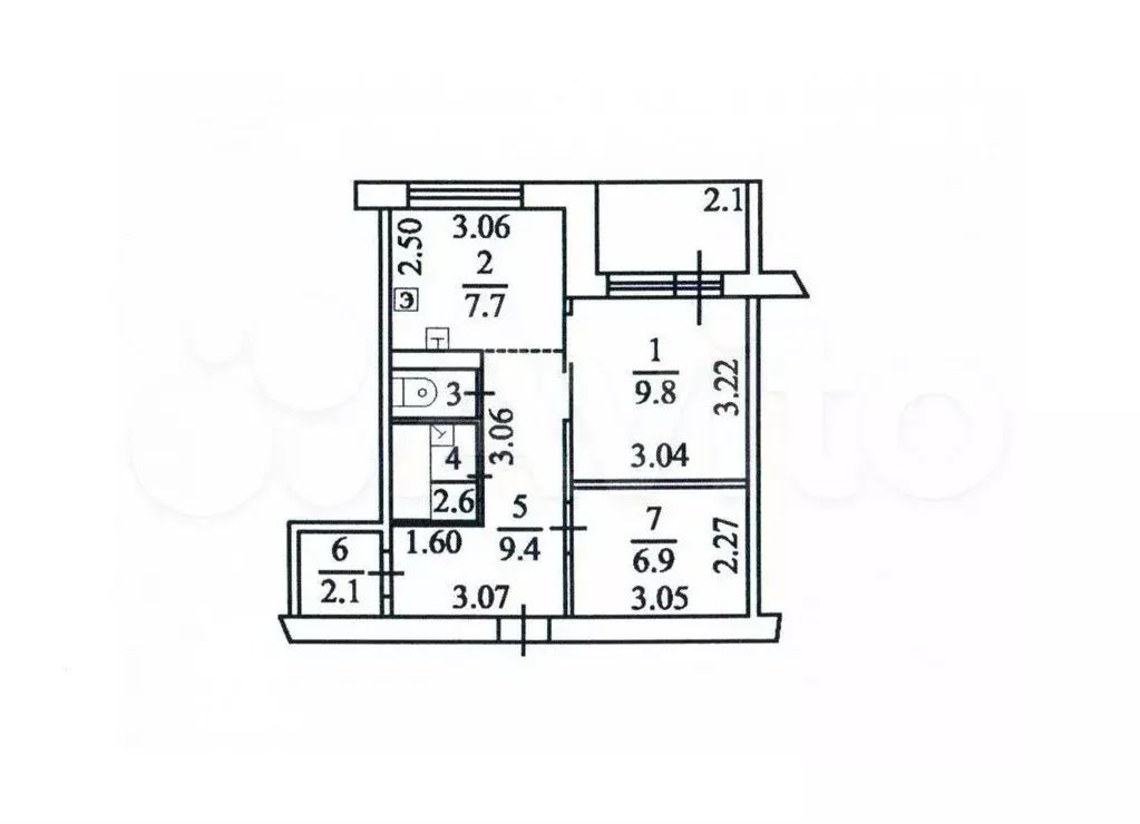 1-к. квартира, 39,8 м, 4/5 эт. - Фото 0