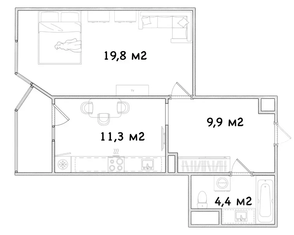 1-к кв. Санкт-Петербург Будапештская ул., 7к1 (45.4 м) - Фото 1