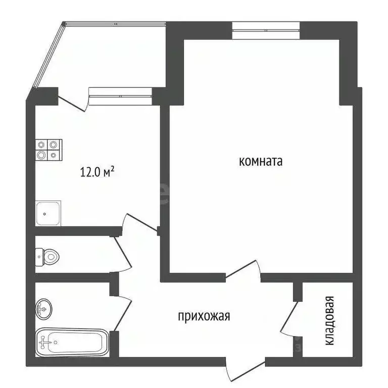 1-к кв. Ханты-Мансийский АО, Сургутский район, Федоровский городское ... - Фото 1