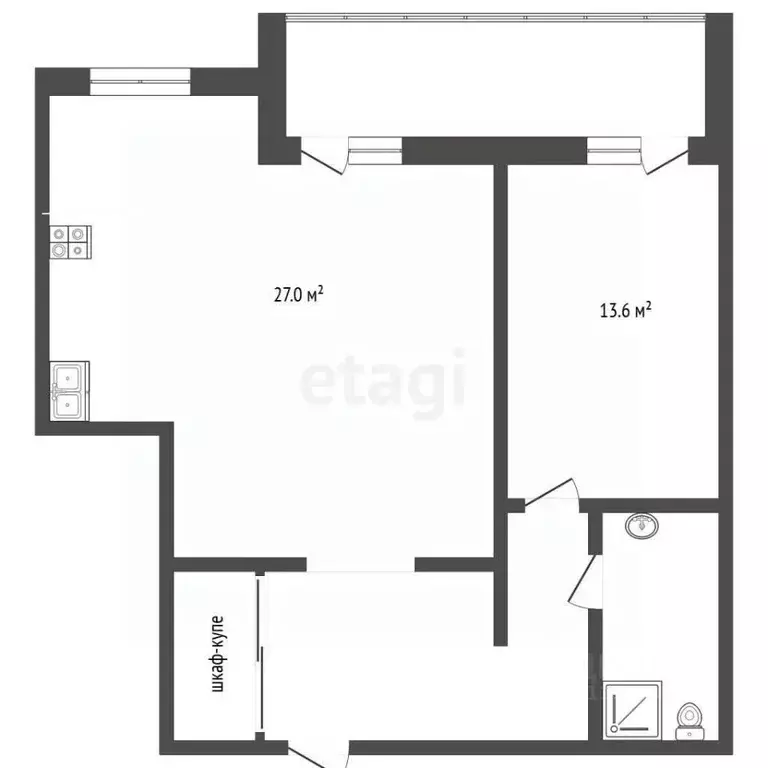 2-к кв. Тюменская область, Тюмень ул. Бориса Житкова, 7 (63.7 м) - Фото 2