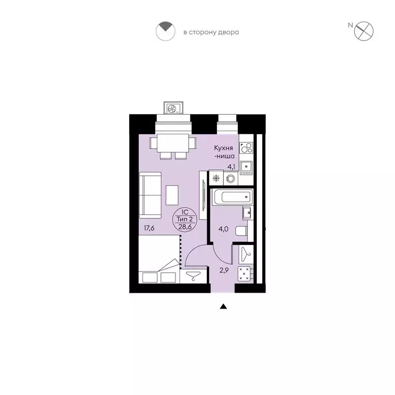 Квартира-студия: Сыктывкар, улица Жакова, 17 (28.6 м) - Фото 1