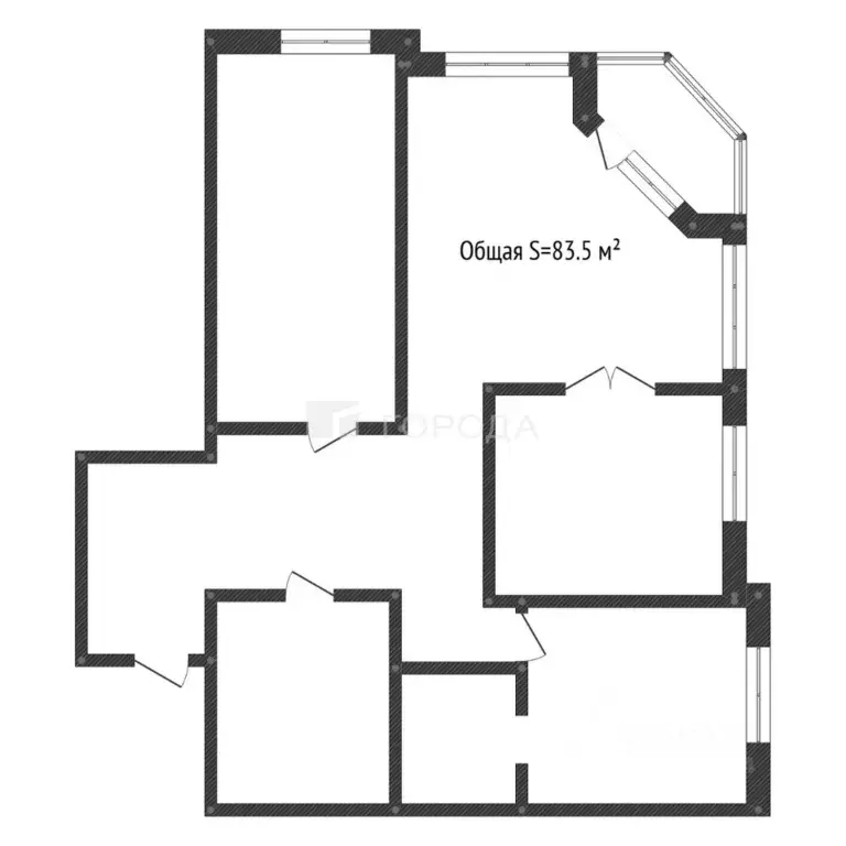3-к кв. Алтайский край, Барнаул Интернациональная ул., 47 (83.5 м) - Фото 1