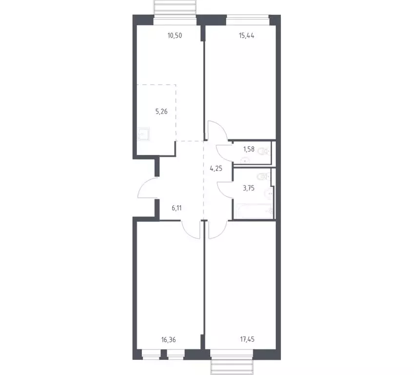 3-комнатная квартира: село Лайково, микрорайон Город-Событие, ЖК ... - Фото 1