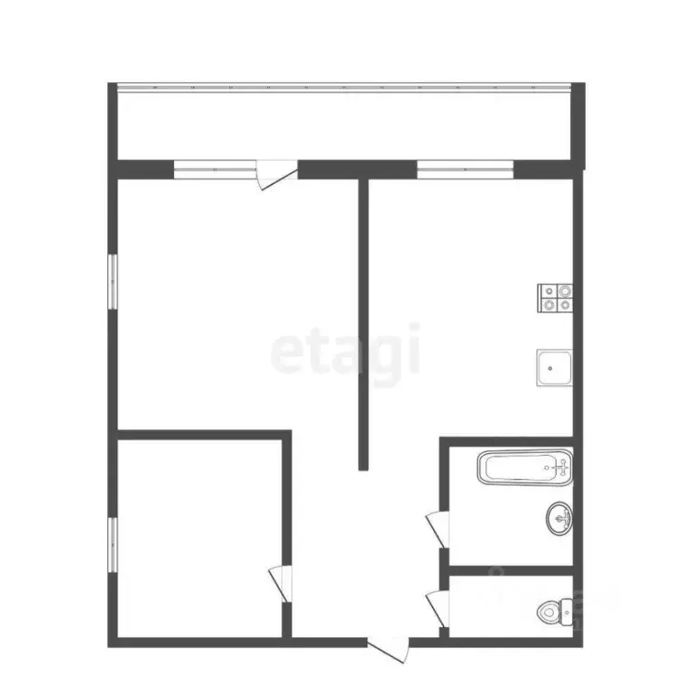 2-к кв. Тульская область, Тула ул. Кирова, 8 (41.0 м) - Фото 0