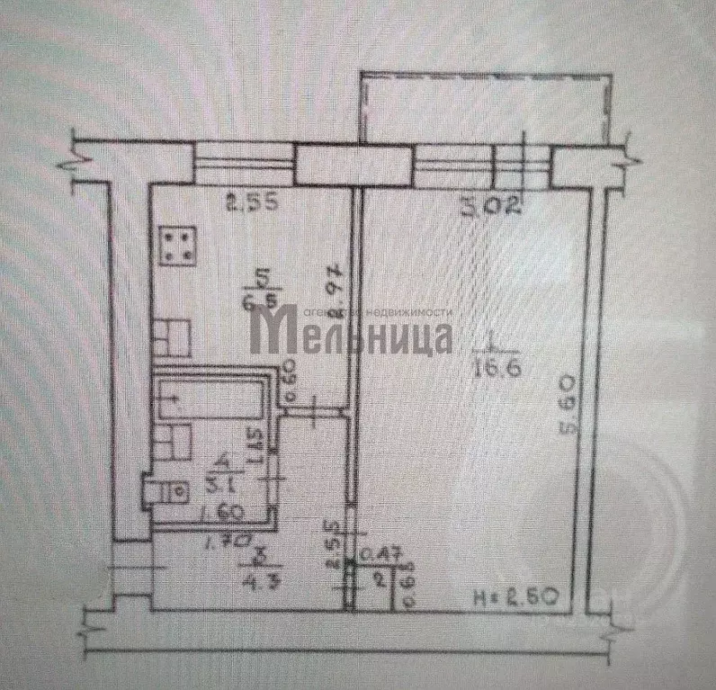 1-к кв. Волгоградская область, Волгоград ул. 64-й Армии, 69 (30.8 м) - Фото 2