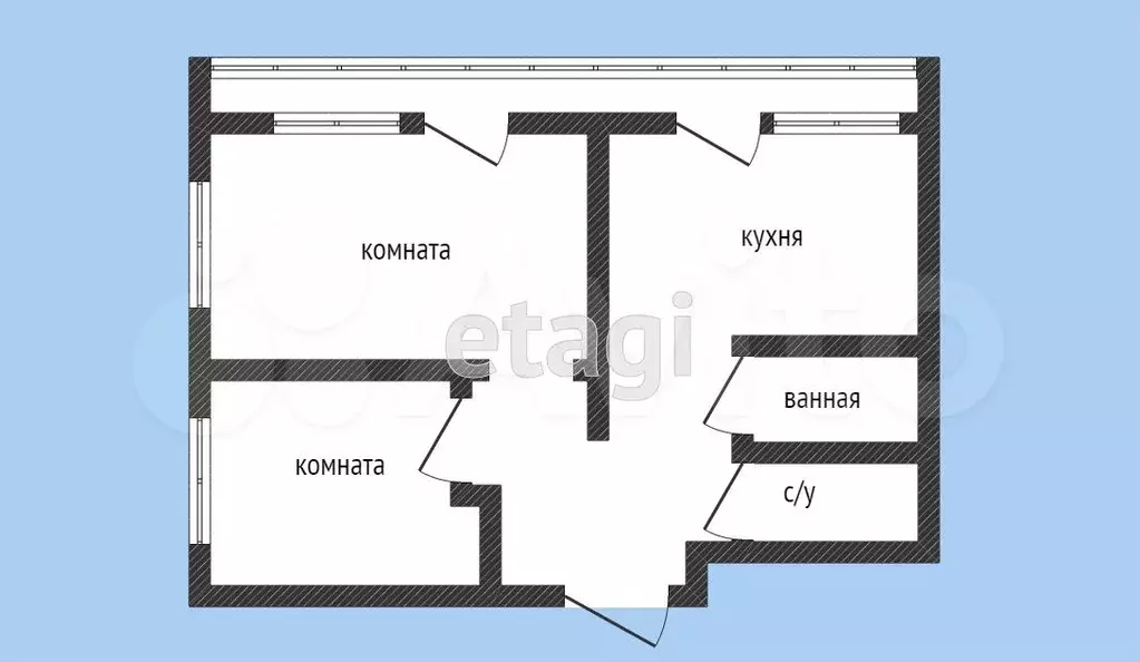 2-к. квартира, 51 м, 4/9 эт. - Фото 0