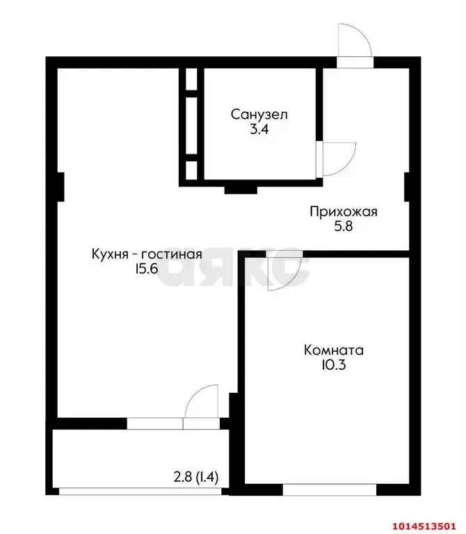 1-комнатная квартира: Краснодар, Круговая улица, 4/1 (36 м) - Фото 0