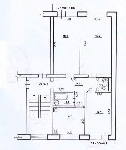 Аукцион: 3-к. квартира, 70,9 м, 3/9 эт. - Фото 0