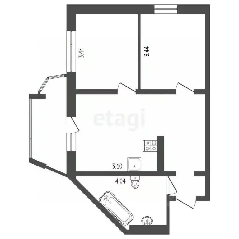 2-к кв. Московская область, Руза Северное сияние мкр, 4 (50.8 м) - Фото 2