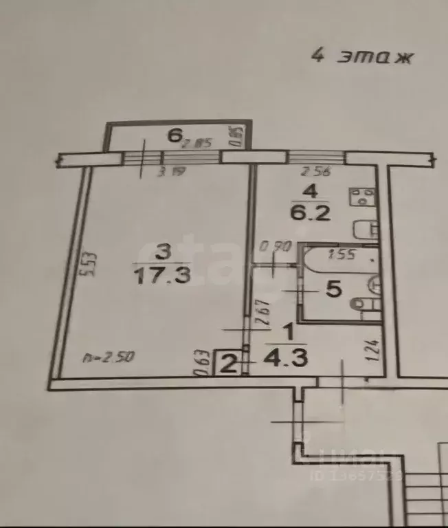 1-к кв. Иркутская область, Иркутск бул. Рябикова, 39 (31.0 м) - Фото 2