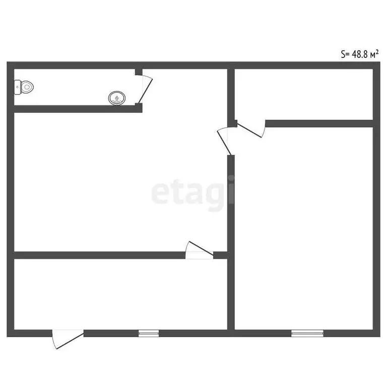 Офис (48.8 м) - Фото 1
