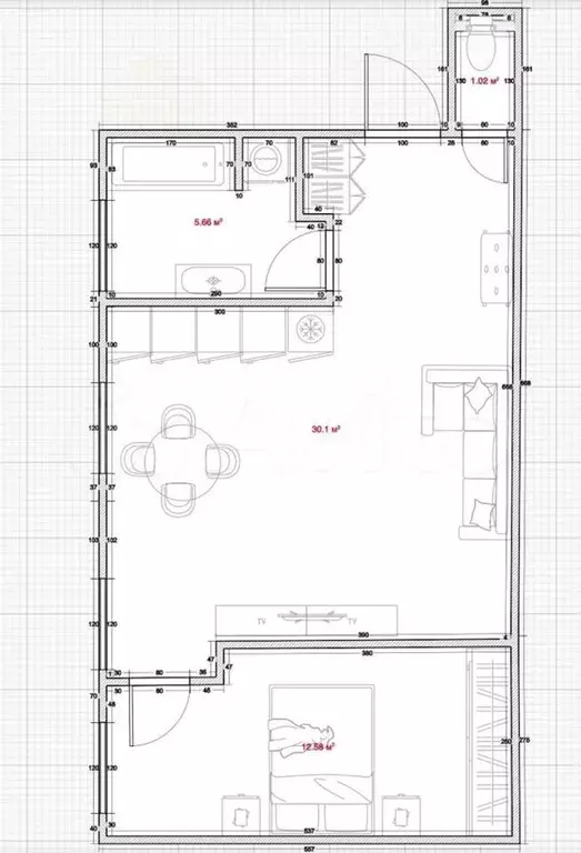 2-к. квартира, 50 м, 4/5 эт. - Фото 0