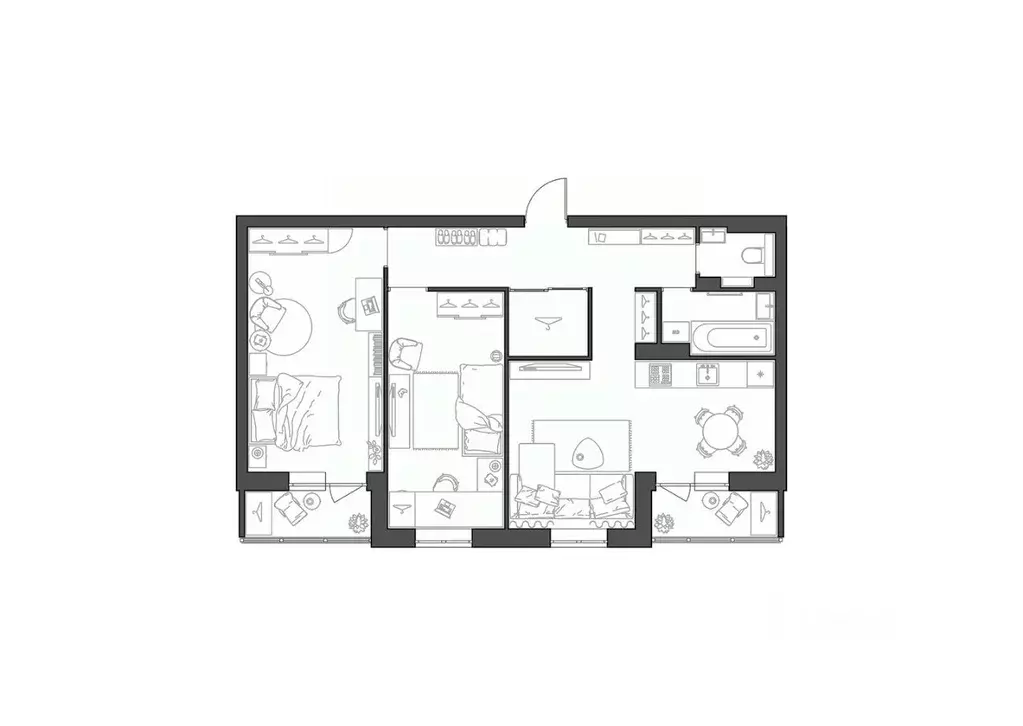 3-к кв. Волгоградская область, Волгоград Квартал жилой комплекс (76.27 ... - Фото 1