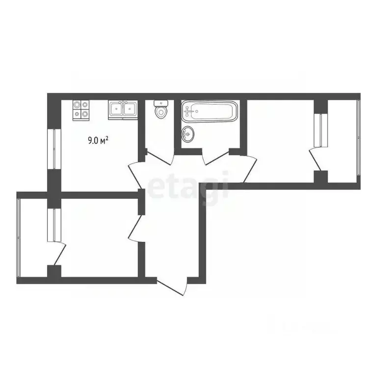 2-к кв. Забайкальский край, Чита Осетровка мкр, 4 (48.7 м) - Фото 1