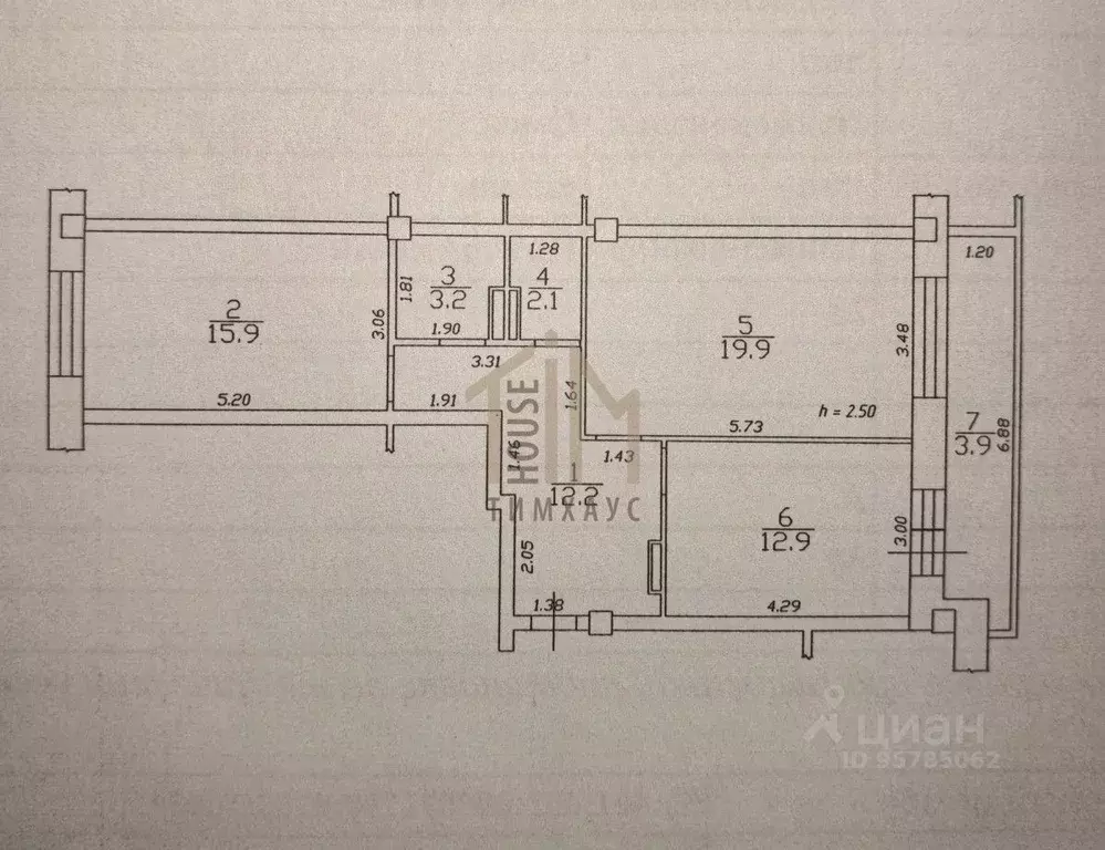 2-к кв. Омская область, Омск Пригородная ул., 23 (70.0 м) - Фото 2