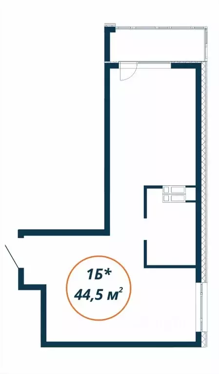 Студия Приморский край, Находка  (44.5 м) - Фото 2