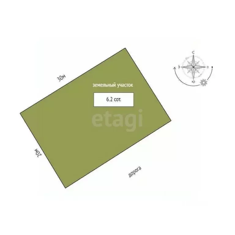 Участок в Крым, Сакский район, с. Ивановка  (6.2 сот.) - Фото 0
