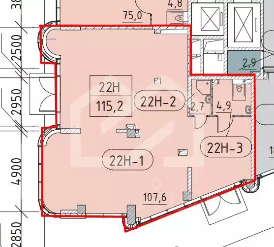 Торговая площадь в Москва Марк жилой комплекс, к1 (115 м) - Фото 2
