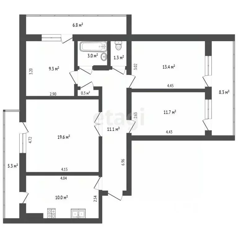 4-к кв. Крым, Евпатория просп. Победы, 10Б (79.7 м) - Фото 2