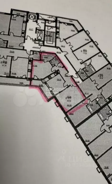 2-к кв. Курская область, Курск ул. Володарского, 50к1 (75.3 м) - Фото 2