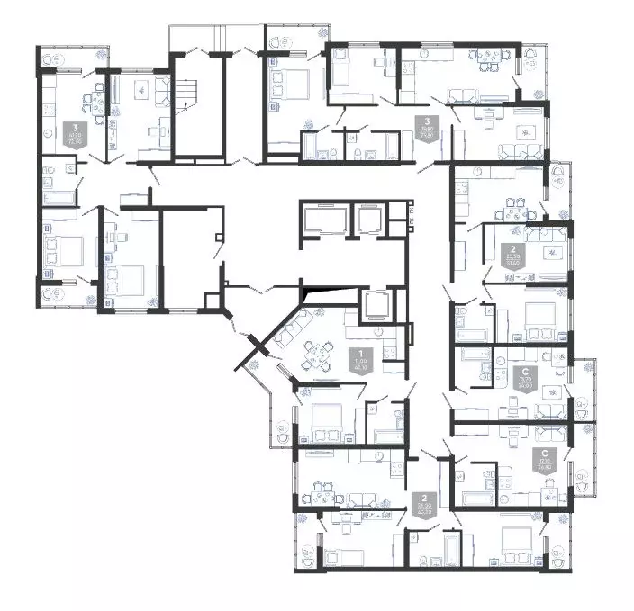 1-к кв. Краснодарский край, Новороссийск Облака жилой комплекс (42.1 ... - Фото 2