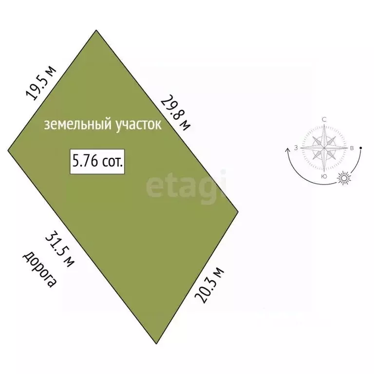 Участок в Татарстан, Альметьевск Граждан Виктория СНО, 5 (5.76 сот.) - Фото 1