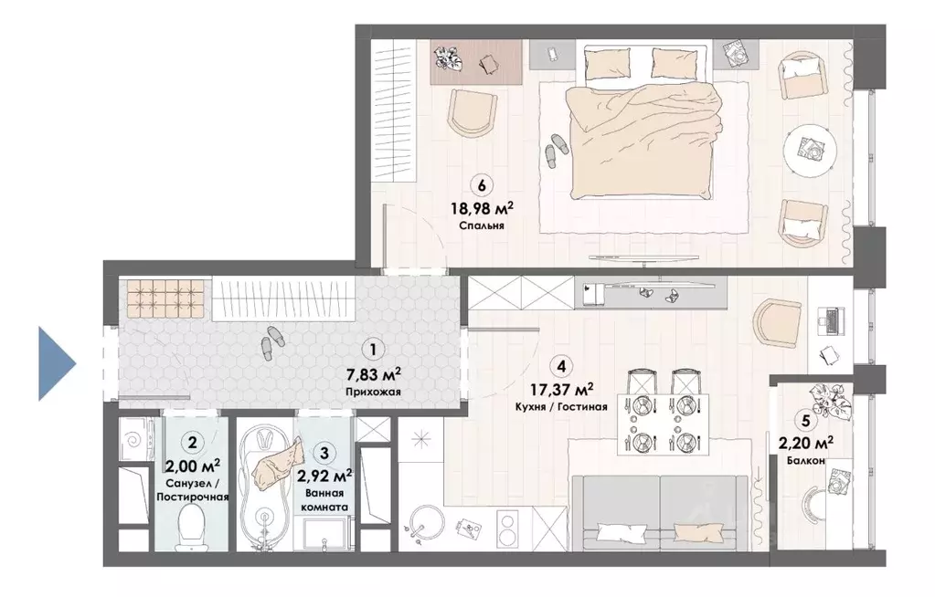 1-к кв. Московская область, Пушкино Надсоновский туп. (51.3 м) - Фото 1