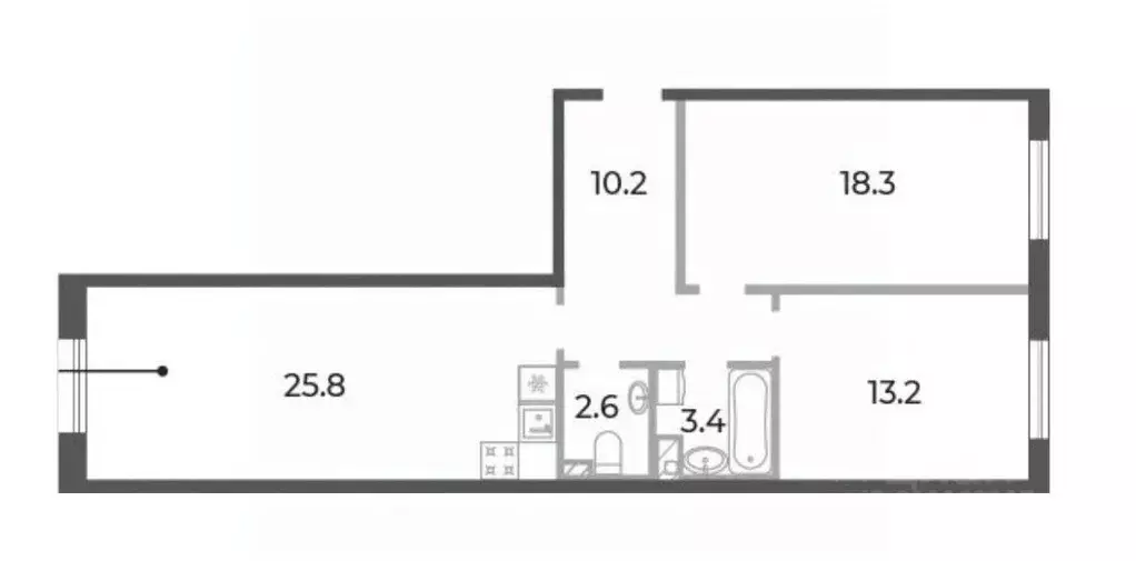 2-к кв. Санкт-Петербург Петровский просп., 9к2 (73.5 м) - Фото 1