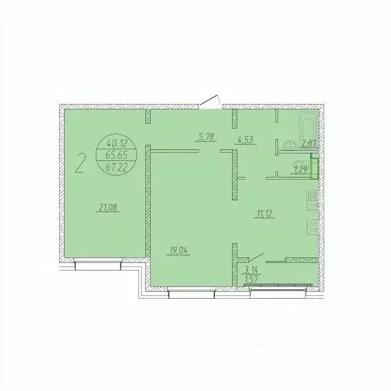 2-к кв. Сахалинская область, Анивский городской округ, с. Новотроицкое ... - Фото 1