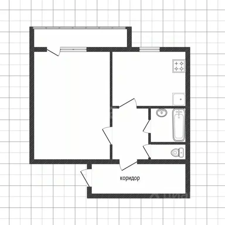 1-к кв. Белгородская область, Белгород ул. Николая Чумичова, 64 (37.8 ... - Фото 2
