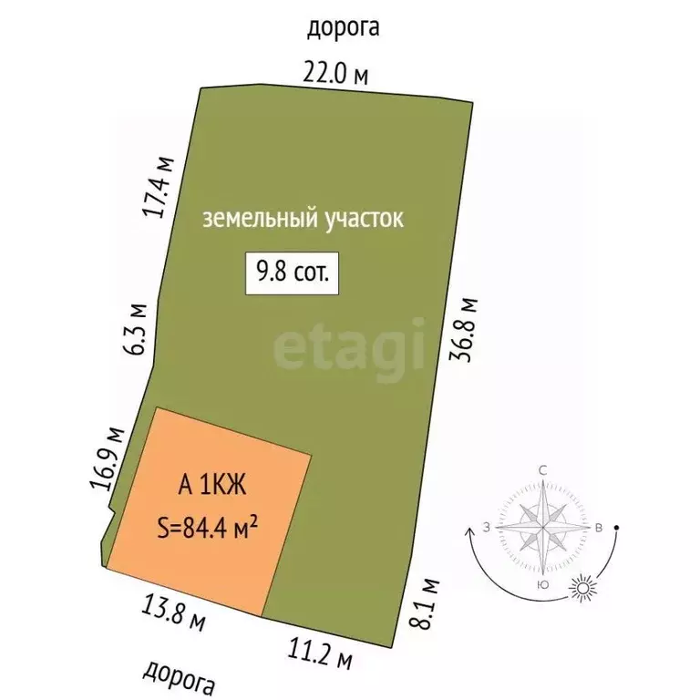 Дом в Тюменская область, Тюмень Казанский туп. (84 м) - Фото 2