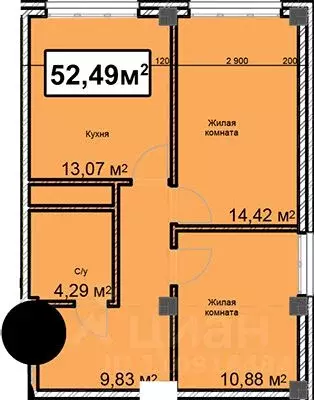 2-к кв. Ставропольский край, Ессентуки ул. Благодатная, 24 (52.49 м) - Фото 1