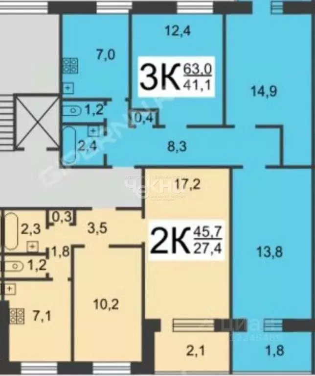 2-к кв. Нижегородская область, Нижний Новгород Мещерское Озеро ... - Фото 2