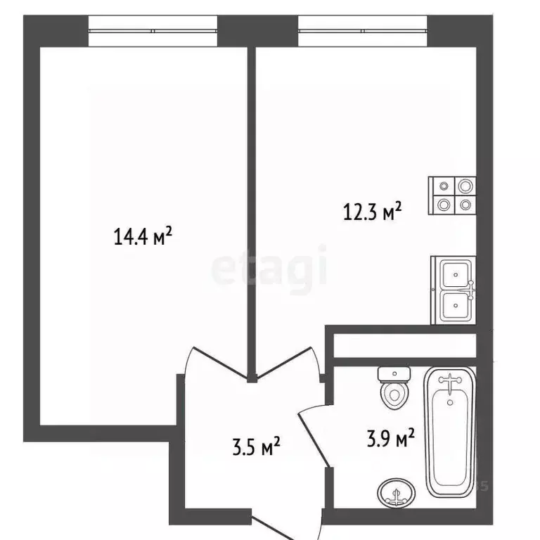1-к кв. Московская область, Долгопрудный Заводская ул., 2 (34.1 м) - Фото 0