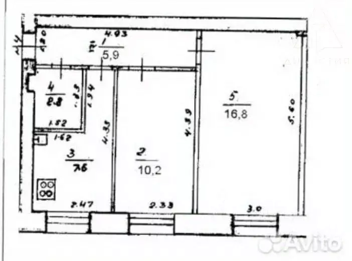 2-к кв. Башкортостан, Уфа ул. Менделеева, 189 (43.3 м) - Фото 1