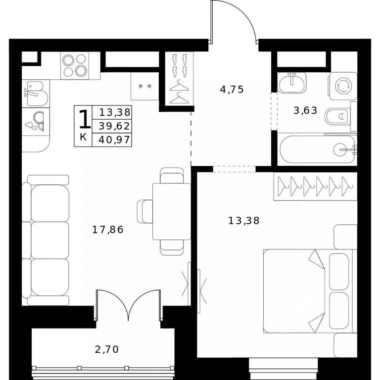 1-к кв. Нижегородская область, Нижний Новгород Ленгородок мкр, Мед ... - Фото 0