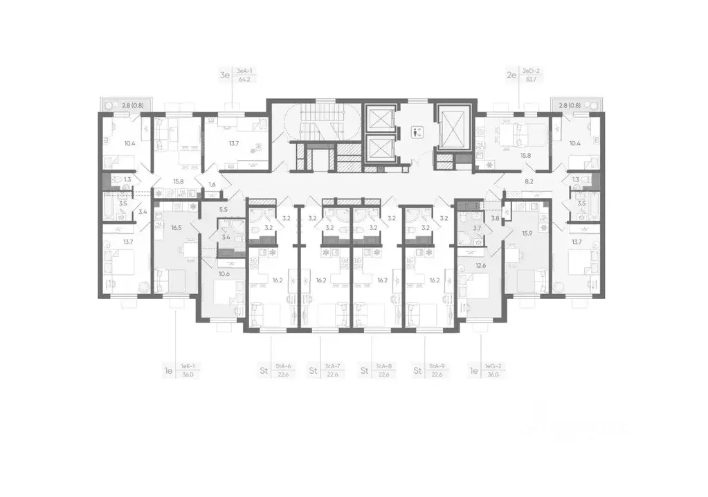 2-к кв. Санкт-Петербург ул. Пейзажная, 4к1 (53.4 м) - Фото 2